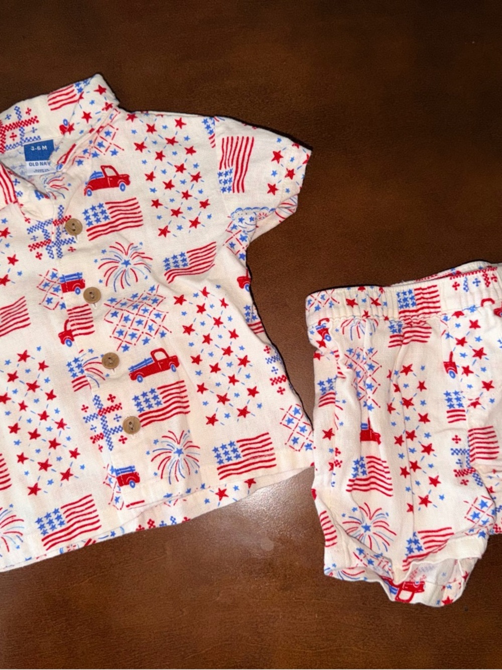 Old Navy Red, White & Blue Baby Two-Piece Patriotic Set